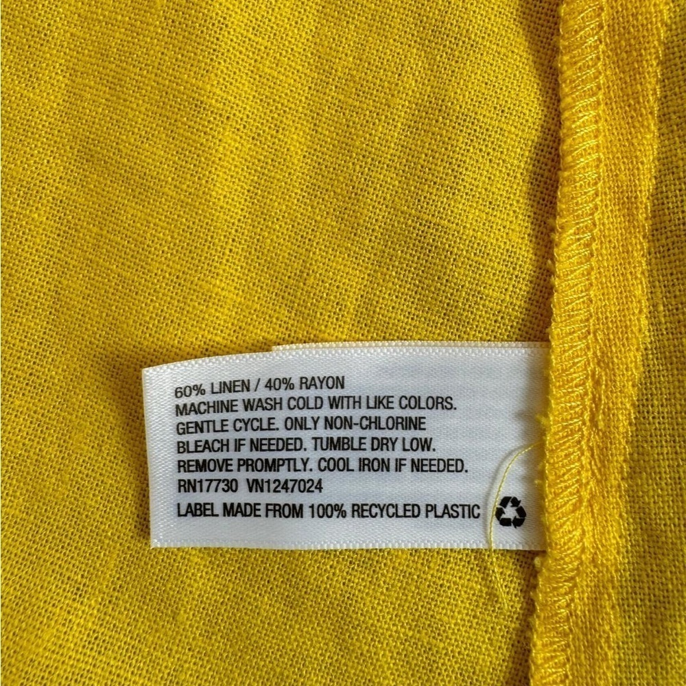 A NEW DAY Yellow Flutter Sleeve A-line Mini Dress Size 4 - Picture 6 of 10